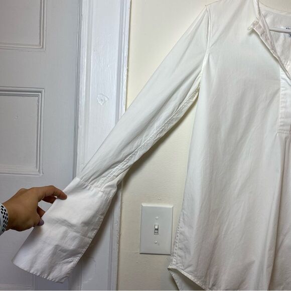 EQUIPMENT Classic Button Down Cufflink Shirt White Sz Small - Picture 5 of 8